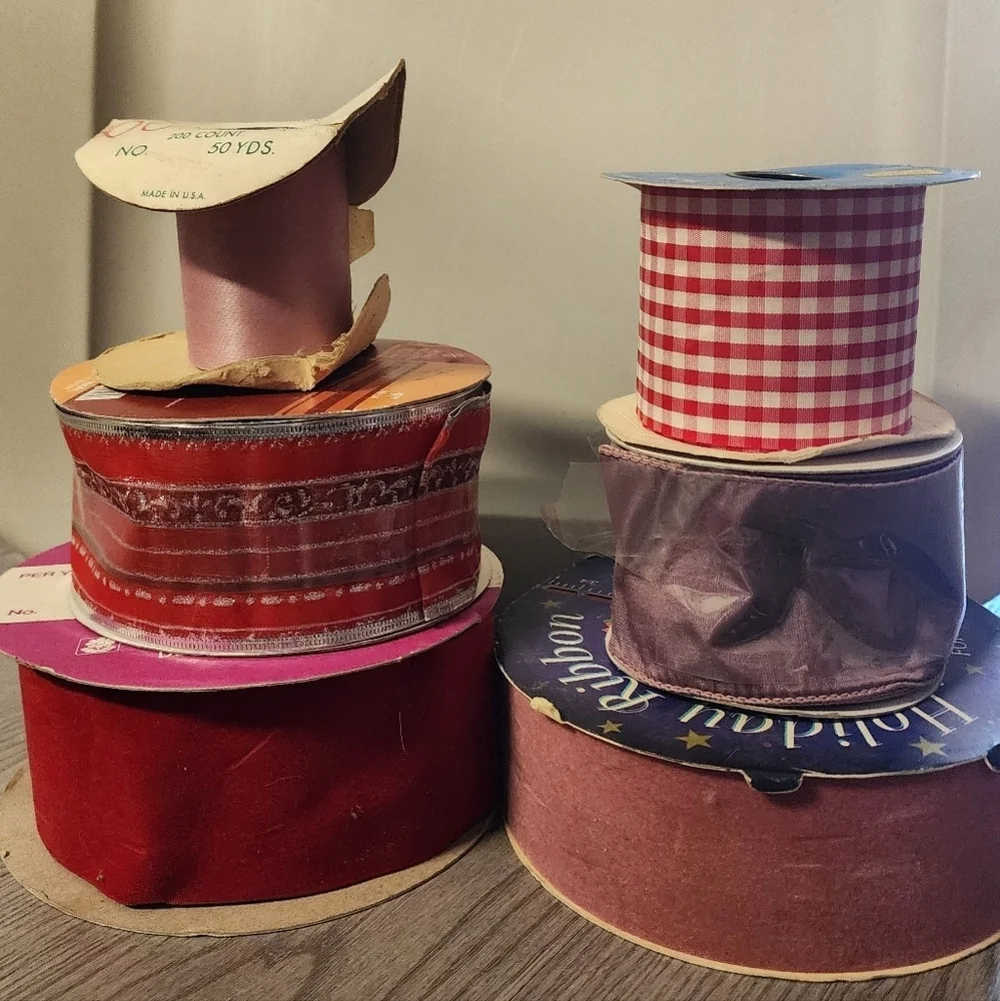 10 Random Ribbons For Wrapping Gifts New Or Used Holidays Chirstmas